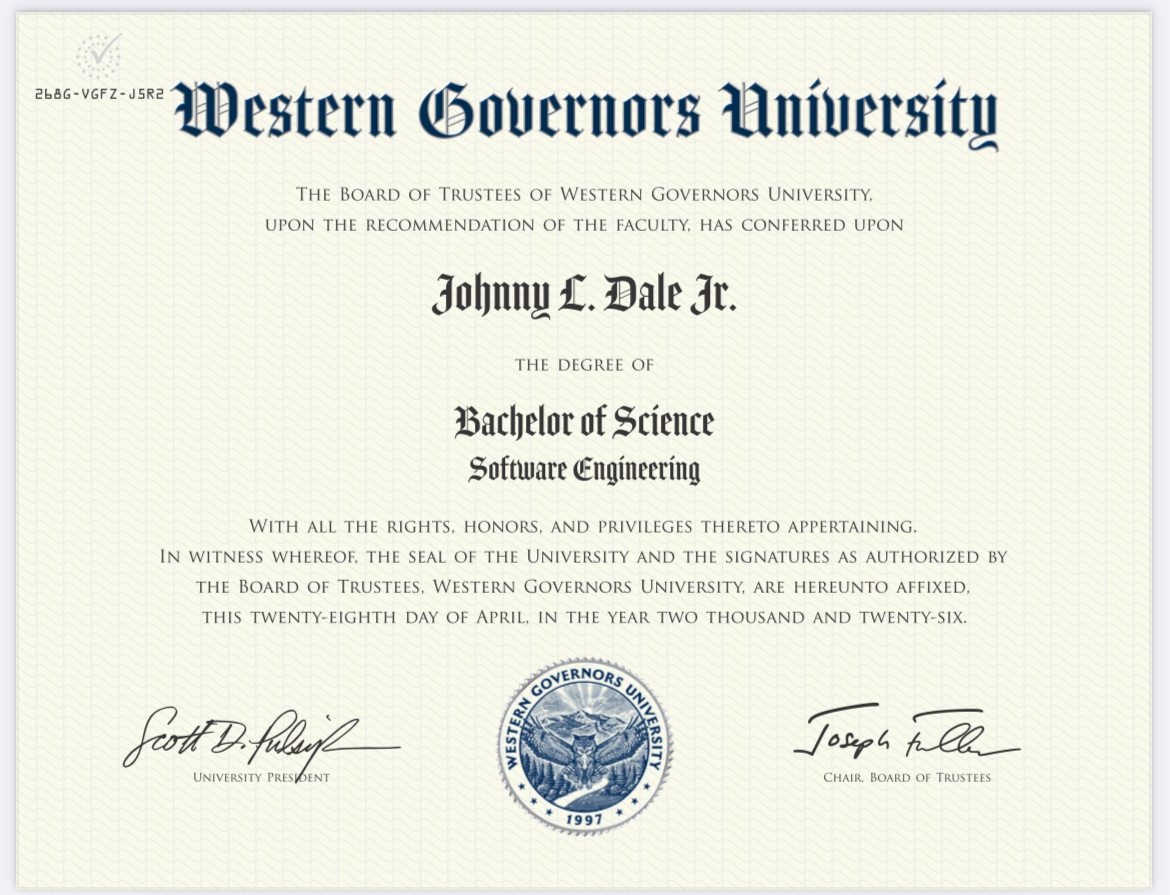 B.S. Software Engineering Degree